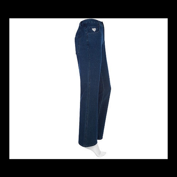 Quacker Factory "DreamJeannes" 5 Pocket Knit Pants - Picture 7 of 8